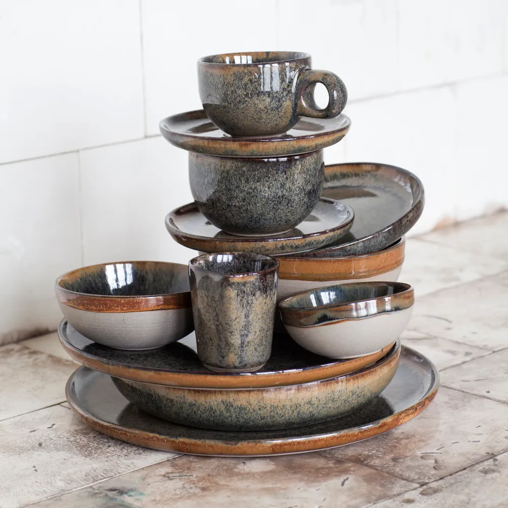 Serax Surface Collectie Sergio Herman Indi Grey Dessertbord l21 x b21 x h1,5 cm