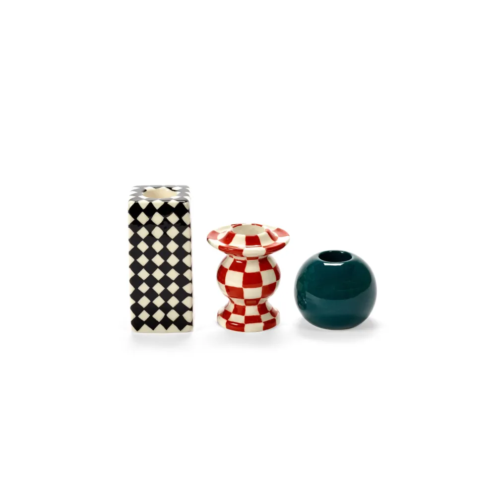 Serax Wouters & Hendrix Chessboard Kandelaars 3 st.