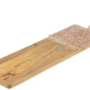Serveerplank Hart Mozaïek Lang Mangohout Roze