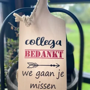 Serveerplankje 35 cm Bedankt Collega