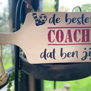 Serveerplankje 35 cm Voetbal Coach Rood