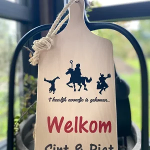 Serveerplankje 35 cm Welkom Sint en Piet