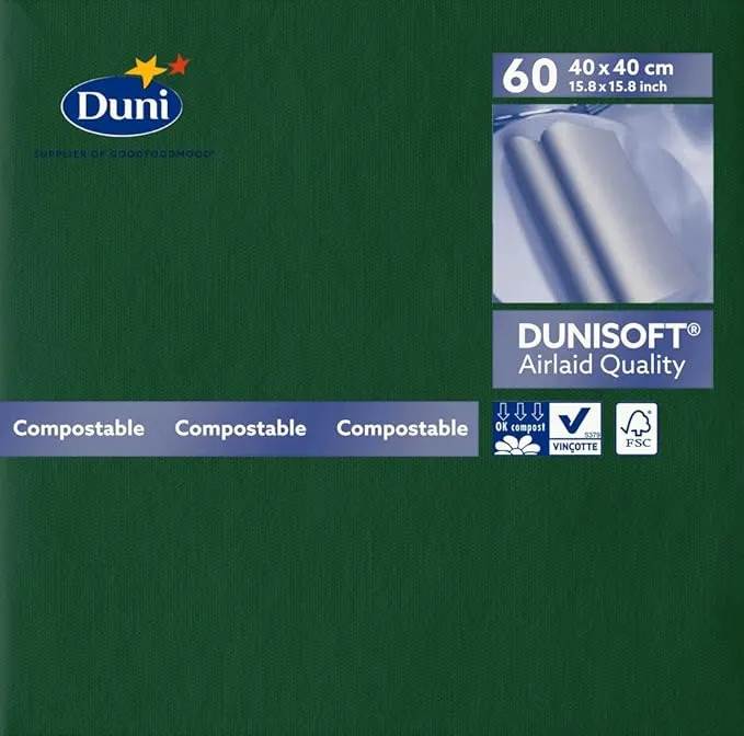 Servet airlaid donkergroen 40x40 720 st. 117275 -