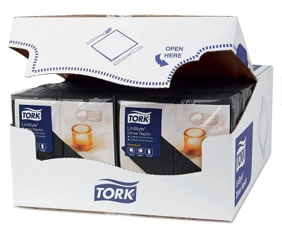 Servet Tork LinStyle 8-vouw zwart 600 st. 478151