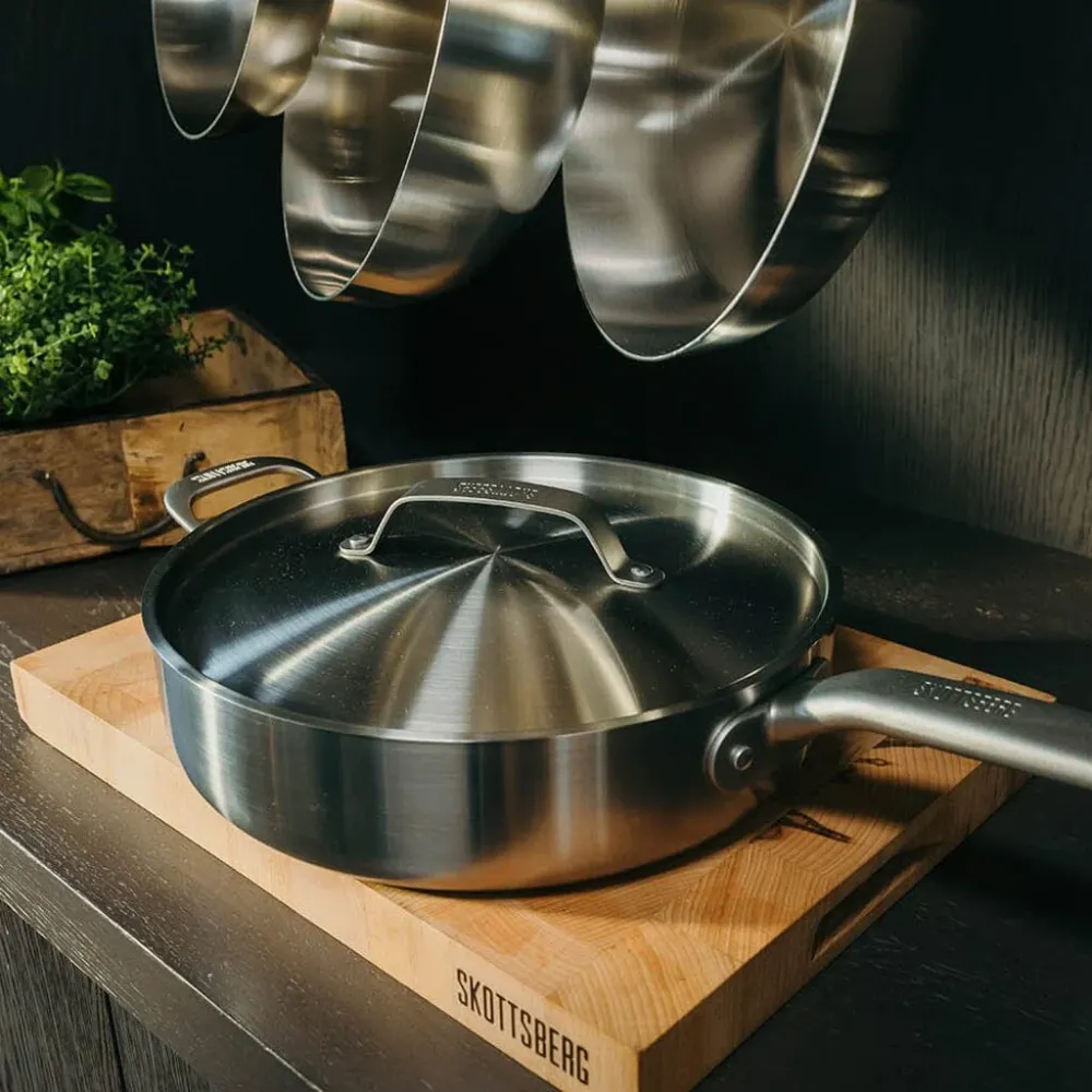 Skottsberg - Stainless Steel Hapjespan 28 cm met deksel