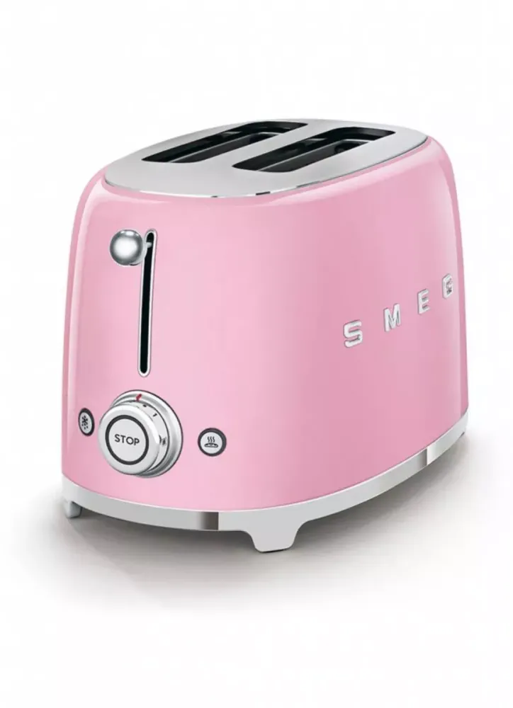 Broodrooster 2x2 Roze Smeg
