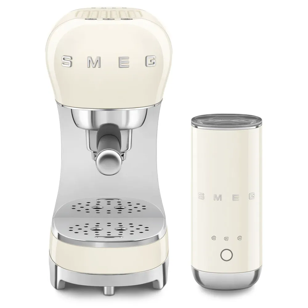 Smeg ECF12CREU Bundle Espressomachine crème met MFF02CREU