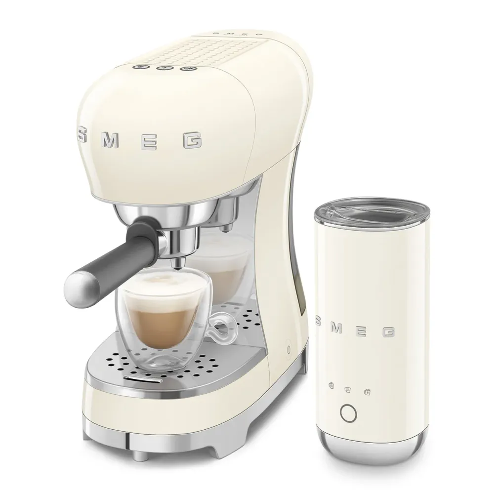 Smeg ECF12CREU Bundle Espressomachine crème met MFF02CREU