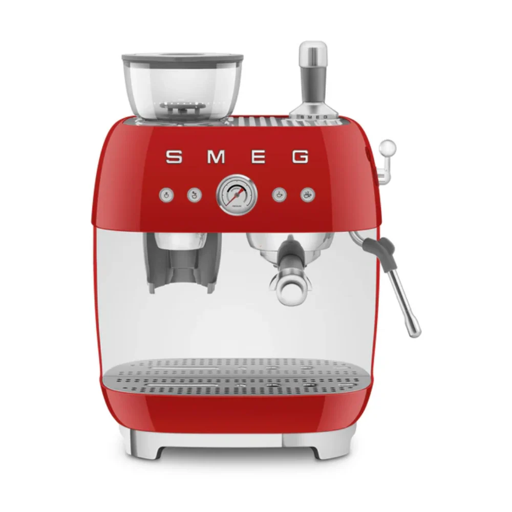 Smeg EGF03RDEU - Espresso koffiemachine met geïntegreerde molen - rood