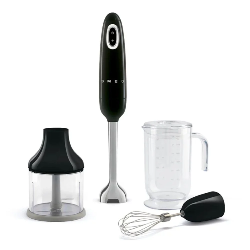 Smeg HBF03BLEU Handblender - 700 W - Turbo functie - 5 snelheden - Met accessoires - Zwart
