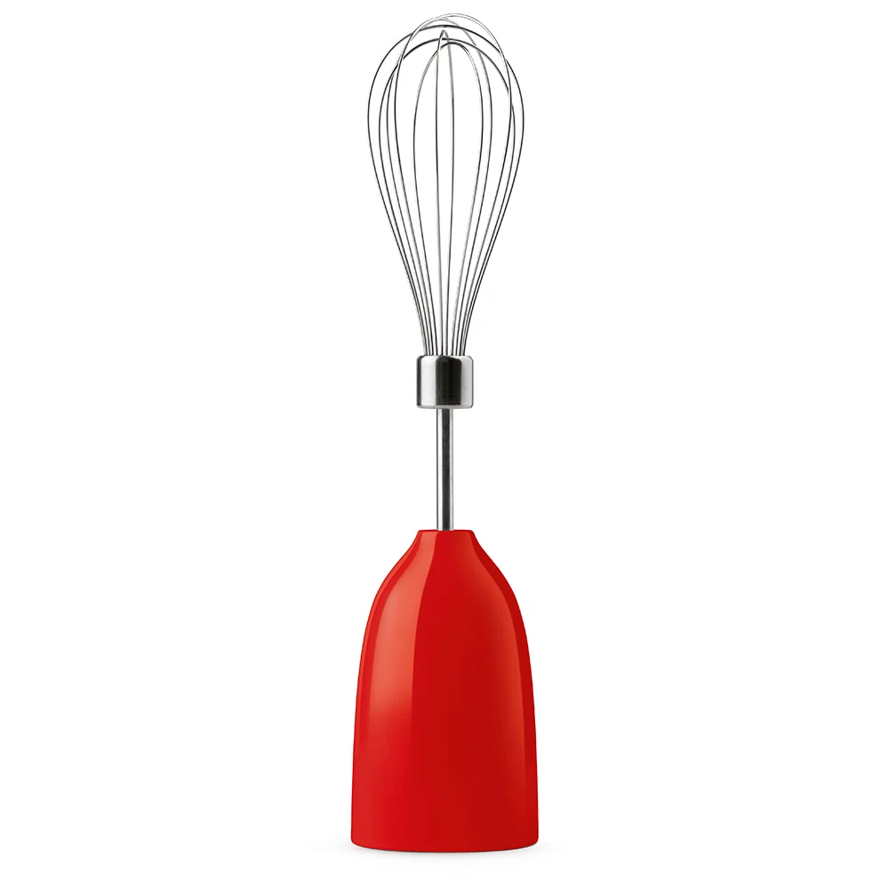 Smeg HBF03RDEU Handblender - 700 W - Turbo functie - 5 snelheden - Met accessoires - Rood