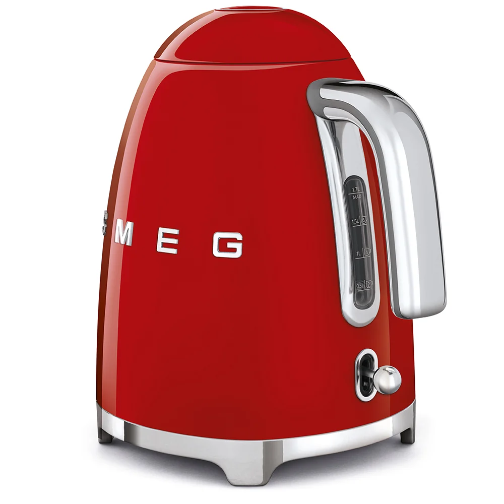 Smeg KLF03RDEU Waterkoker - volume 1,7 liter - rood