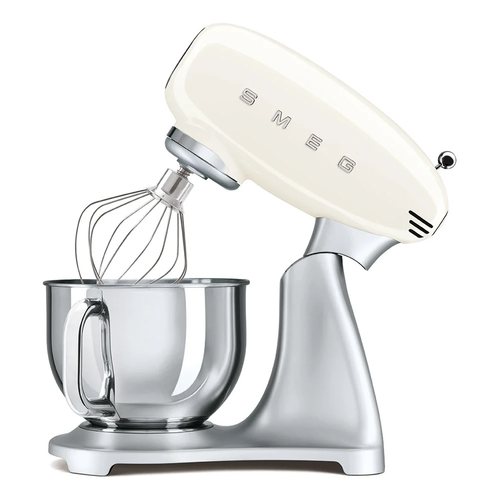 Smeg SMF02CREU Keukenmachine - inox mengkom volume 4,8 liter - crème met zilver