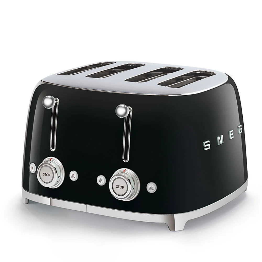 Smeg TSF03BLEU Broodrooster - 4 sleuven 4 sneden - zwart