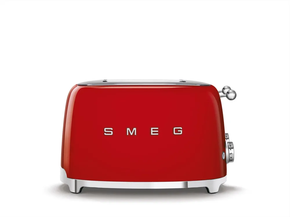 Smeg TSF03RDEU Broodrooster - 4 sleuven 4 sneden - rood