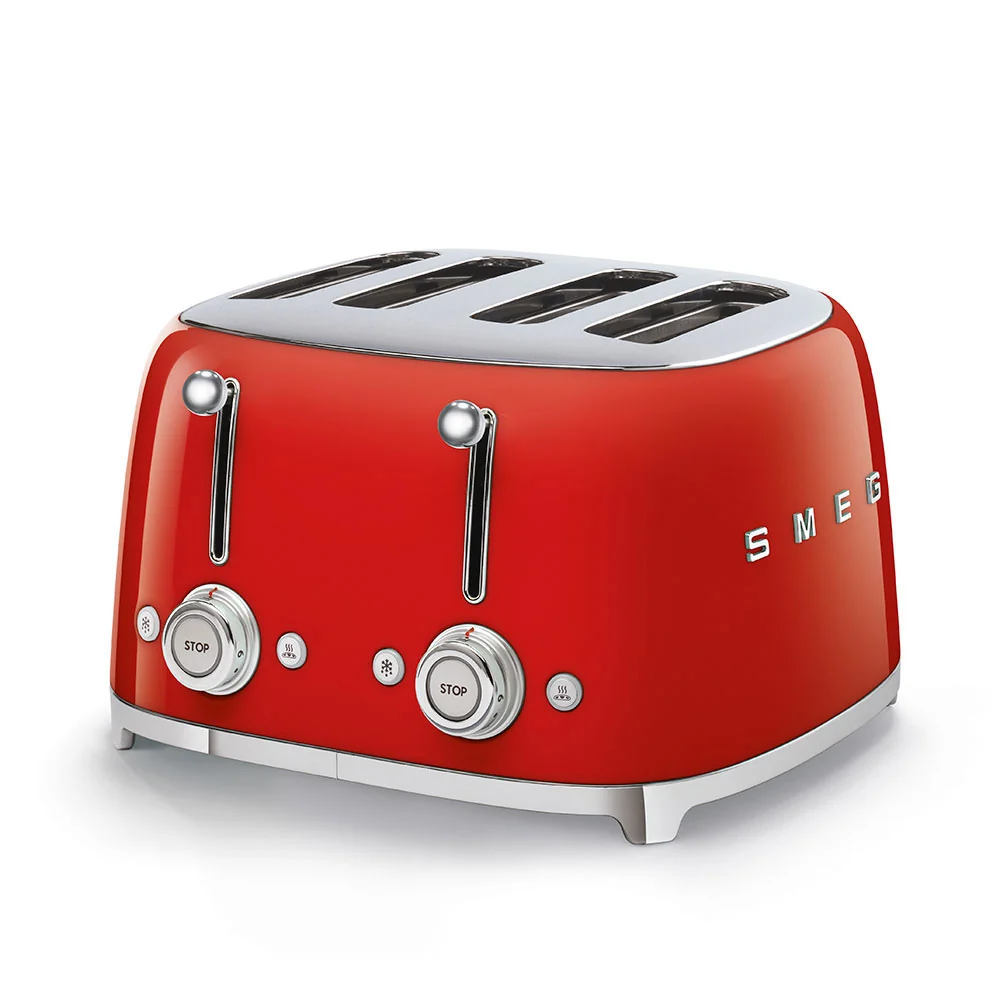 Smeg TSF03RDEU Broodrooster - 4 sleuven 4 sneden - rood