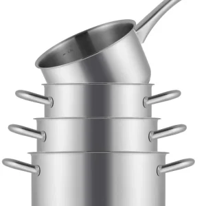 Sola Pannenset Blizz 4-Delig RVS - Kookpan ø 16, 18, 20 cm & Steelpan ø 16 cm - geschikt voor alle warmtebronnen