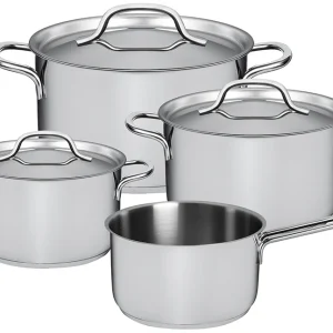 Sola Pannenset Mirage 4-Delig RVS - Kookpan ø 16, 18, 20 cm & Steelpan ø 16 cm - geschikt voor alle warmtebronnen