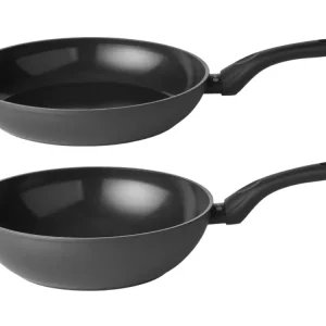 Sola Pannenset Stonehenge 2-Delig - Koekenpan ø 28 cm en Wokpan ø 28 cm - keramische anti-aanbaklaag