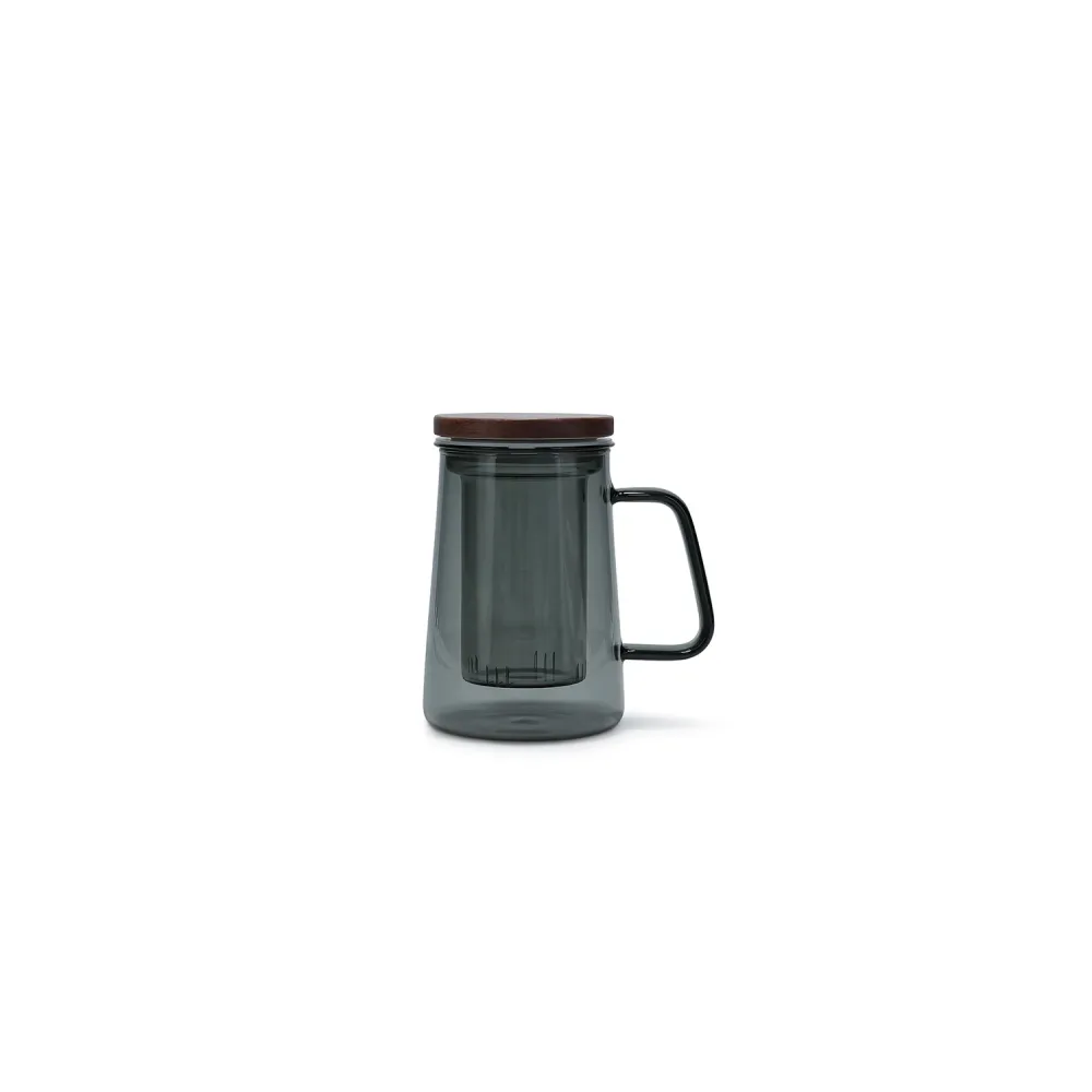 S|P Collection - Beker 63cl met glazen filter en deksel grijs Luma SP Collection