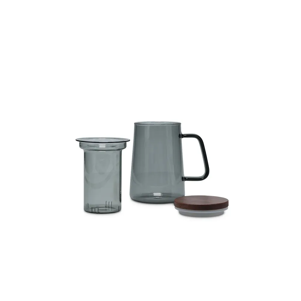 S|P Collection - Beker 63cl met glazen filter en deksel grijs Luma SP Collection