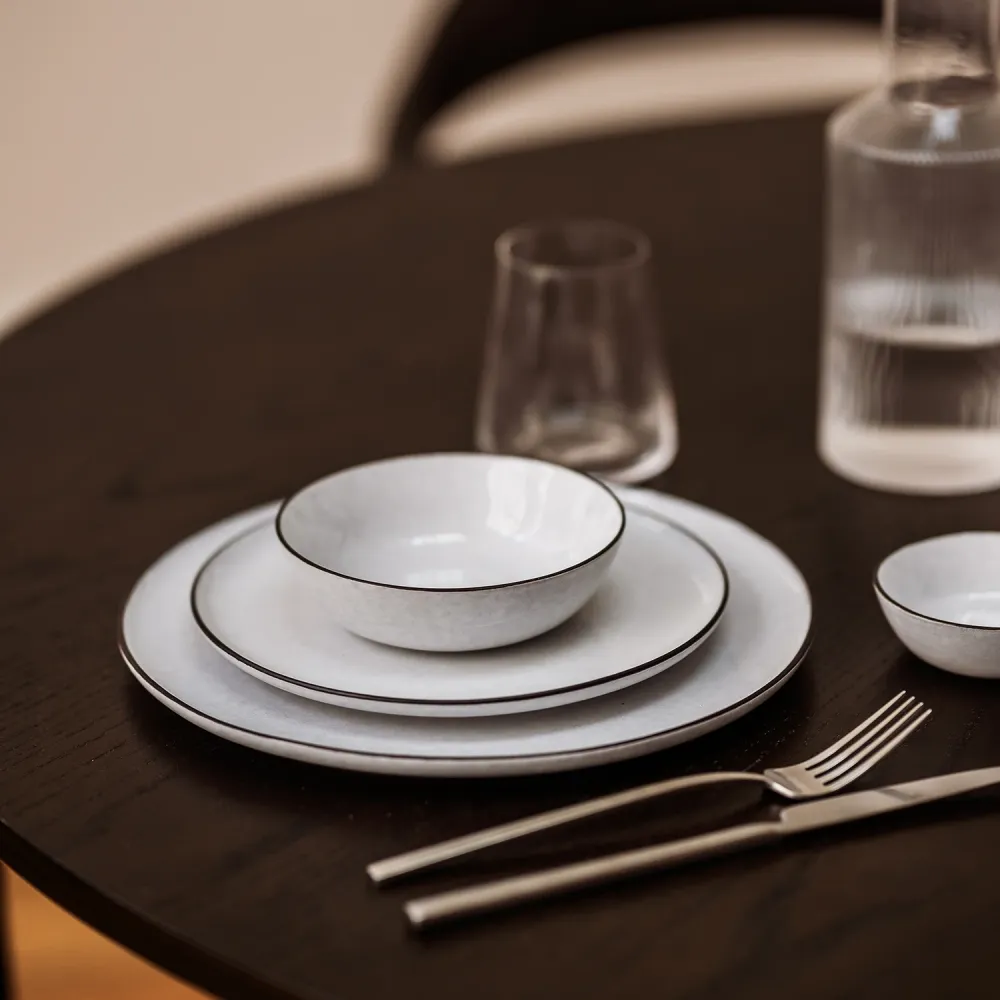 S|P Collection - Plat bord 26cm wit Fina - Set van 4 SP Collection