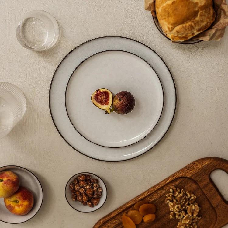 S|P Collection - Plat bord 26cm wit Fina - Set van 4 SP Collection