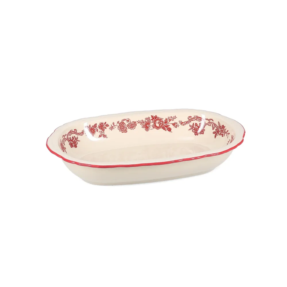 S|P Collection - Serveerschaal 31,5x21xH5,5cm ovaal burgundy Cyril SP Collection