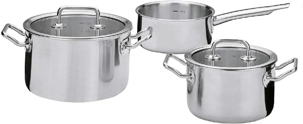 Spring Pottenset met Glasdeksel 3-delig