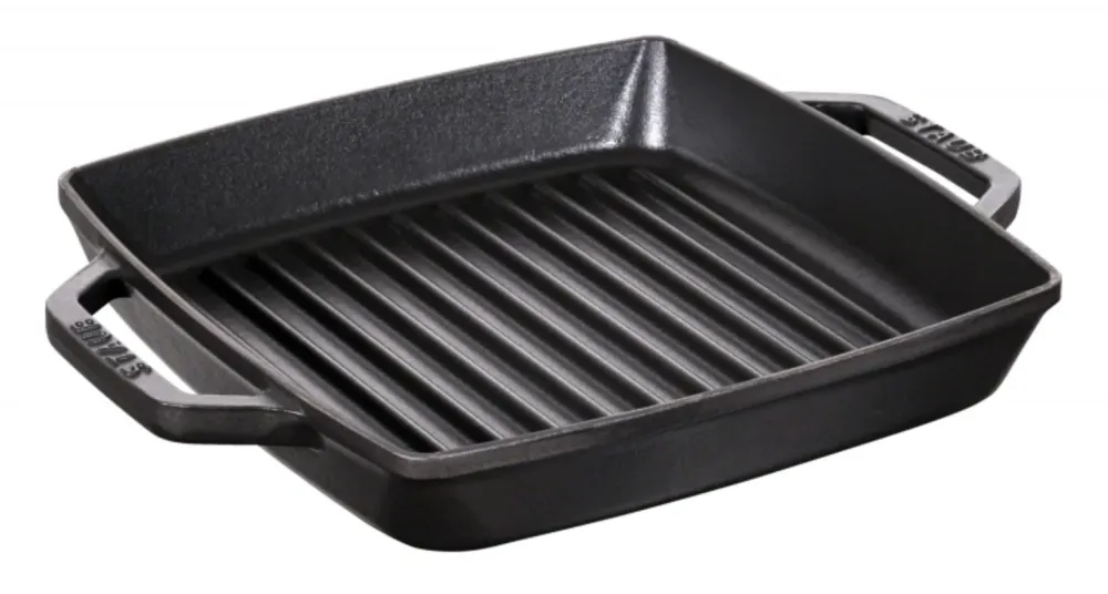 Grillpan met 2 grepen Zwart 23 x 23 cm Staub
