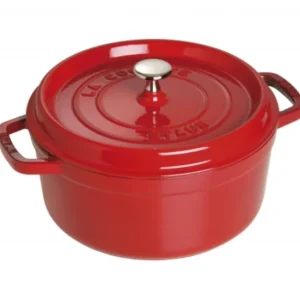 Ronde Braadpan Kersenrood 24 cm Staub