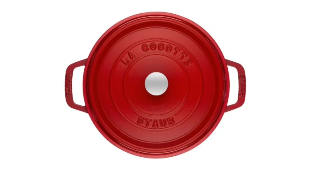 Ronde Braadpan Kersenrood 24 cm Staub