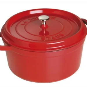 Ronde Braadpan Kersenrood 30 cm Staub