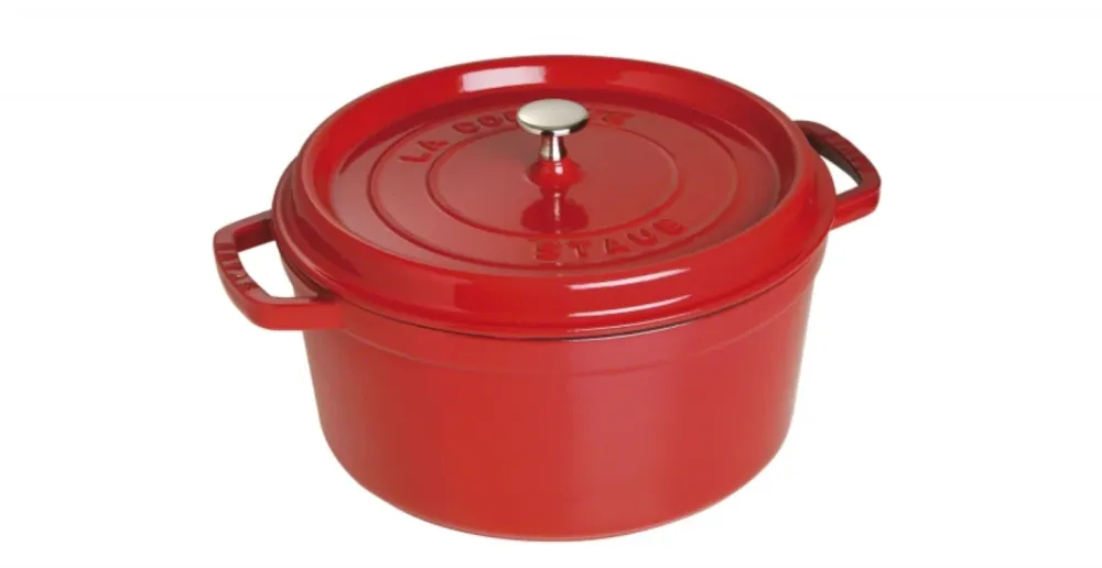 Ronde Braadpan Kersenrood 30 cm Staub