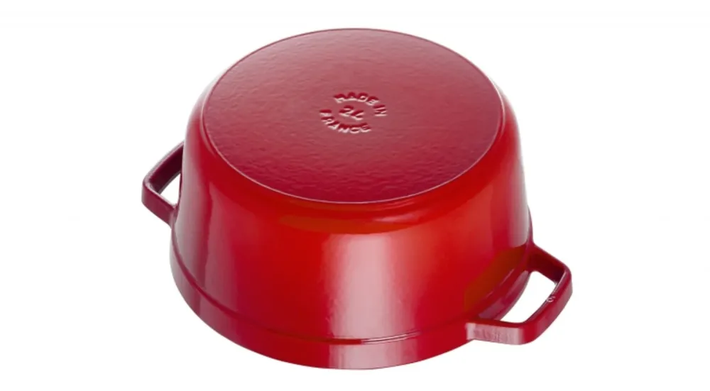 Ronde Braadpan Kersenrood 30 cm Staub
