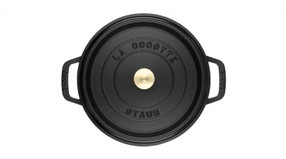 Ronde Braadpan Zwart 28 cm Staub