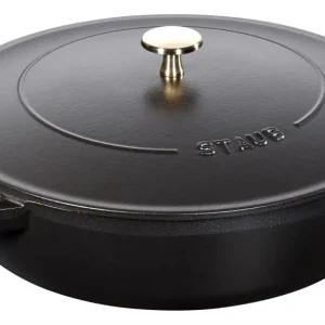 Staub Chistera Sauteerpan 24 cm - zwart