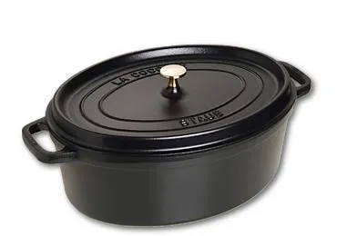 Staub Cocotte , ovaal 37 cm - zwart