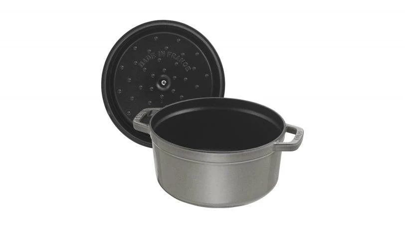 Staub Cocotte , rond 20 cm - grafietgrijs