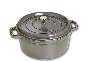 Staub Cocotte , rond 28 cm - grafietgrijs