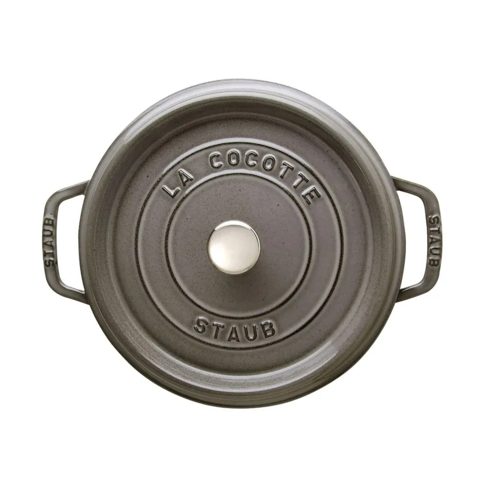 Staub Cocotte , rond 24 cm - grafietgrijs