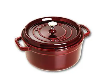 Staub Cocotte , rond 24 cm - grenadine
