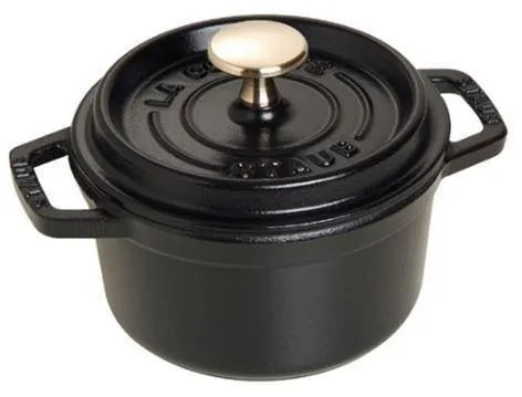 Staub Cocotte , rond 14 cm - zwart
