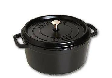Staub Cocotte , rond 28 cm - zwart