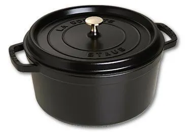 Staub Cocotte , rond 34 cm - zwart