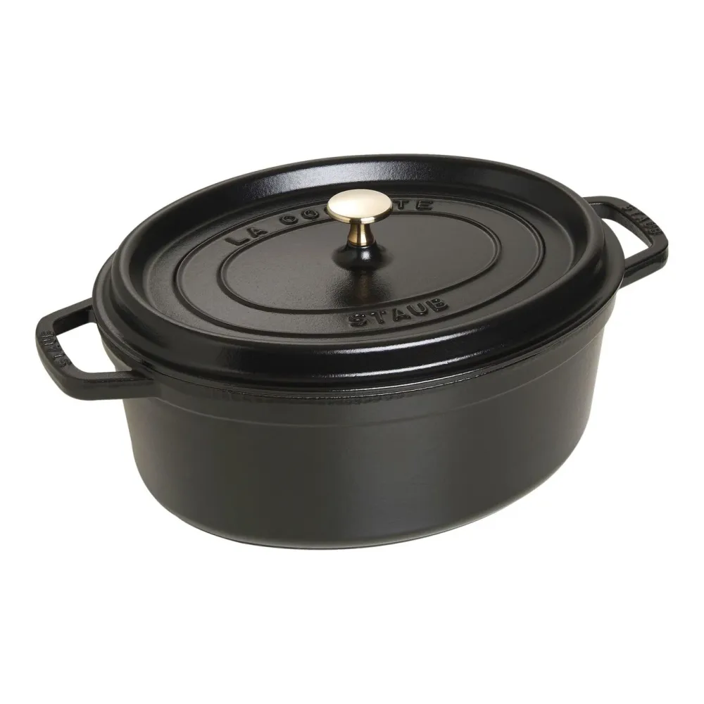 Staub La Cocotte stoofpot ovaal 31cm zwart