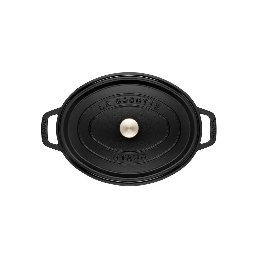 Staub La Cocotte stoofpot ovaal 31cm zwart