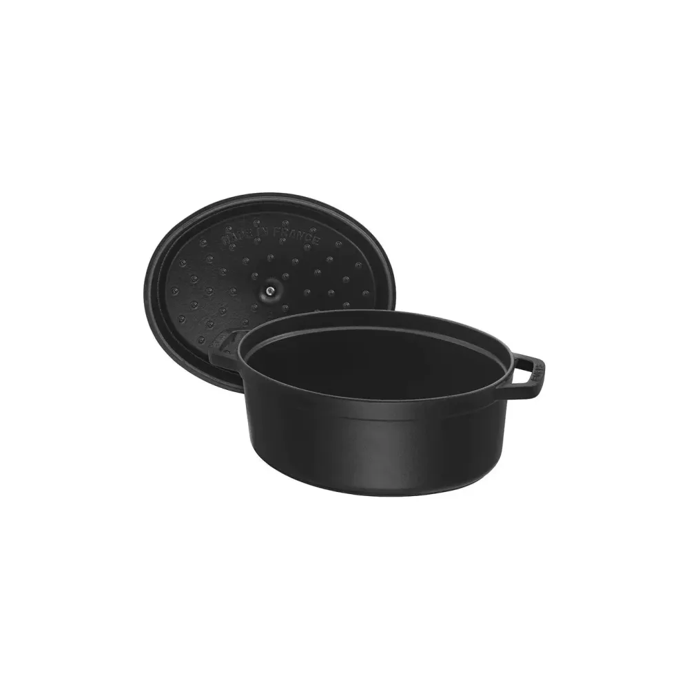 Staub La Cocotte stoofpot ovaal 31cm zwart