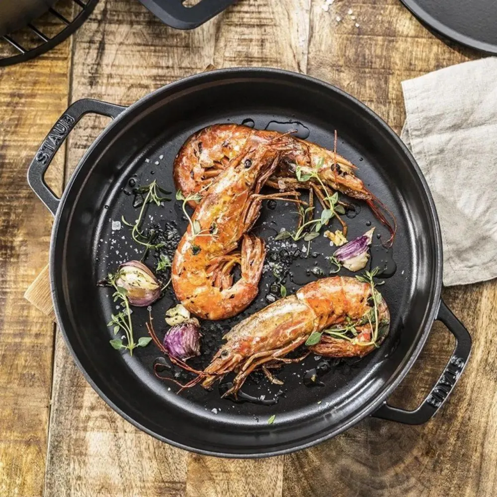 Staub gietijzer braadpan/paellapan met 26cm