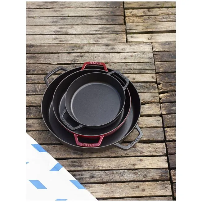 Staub gietijzer braadpan/paellapan met 26cm